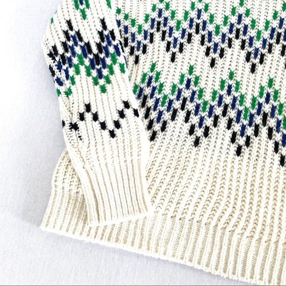 Maje Massimo Chevron Pattern Shaker Stitch Wool Blend Sweater - Picture 5 of 15